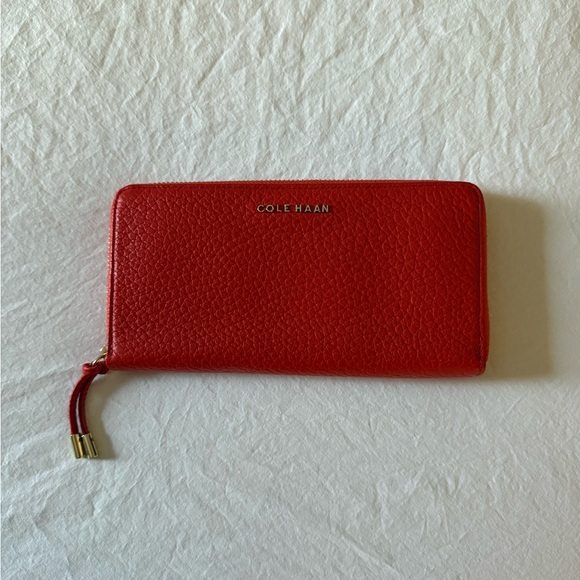 Cole Haan Orange Leather Wallet - Picture 1 of 6